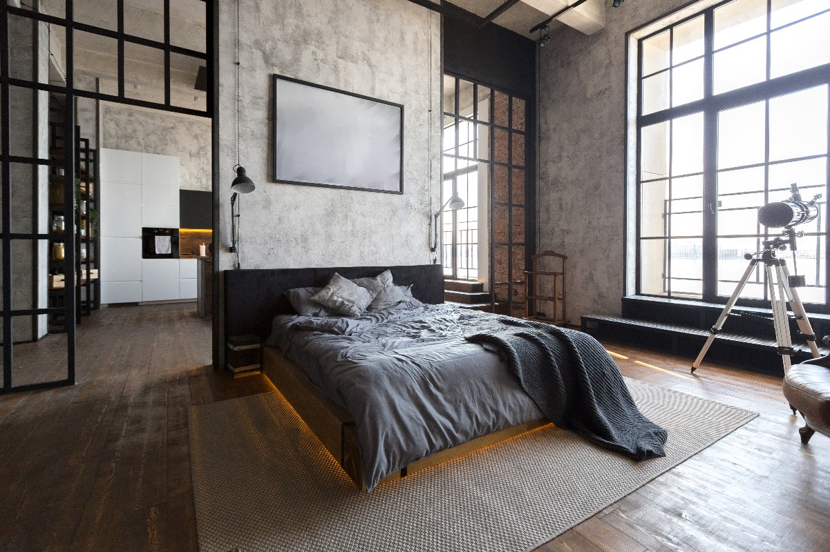 Sypialnia w stylu industrialnym – o jakich elementach wystroju trzeba pamiętać?